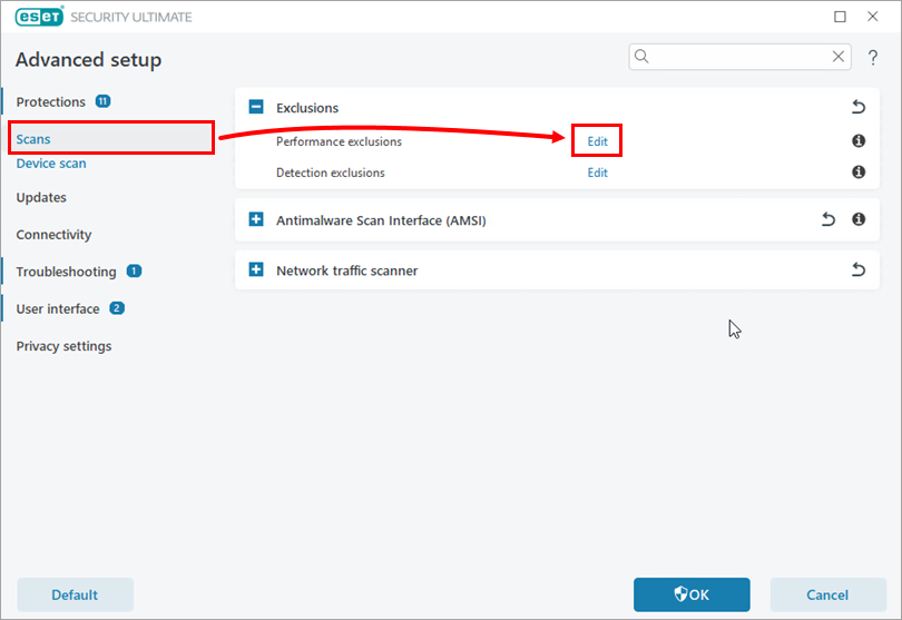 جلوگیری از حذف فایل توسط آنتی ویروس eset